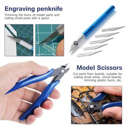 13PCS Crafting Kit, Electronic Kit, Robotics Kit, Gundam Tool Kit Gundam Modeler Crafting Basic Tools Set Gunpla Tools for Basic Model Building, Repairing and Fixing DIY Crafting Essential Supplies image 3