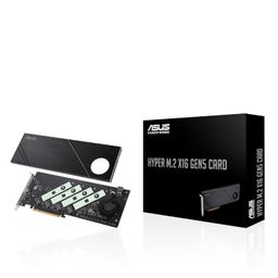 ASUS Hyper M.2 x16 Gen5 Card (PCIe 5.0/4.0) Supports Four NVMe M.2 (2242/2260/2280/22110) Devices up to 512 Gbps for AMD and Intel® Platform RAID Functions. image 1