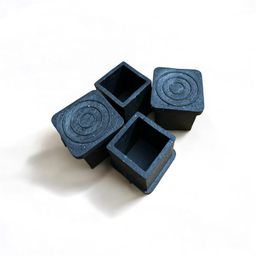 SSF Brand Floor Protector Square Rubber Cap/Bush/Shoes for Furniture Feet Chair Table (Size - 25 x 25mm / 1" x 1" INCH) Pack of 4 image 1