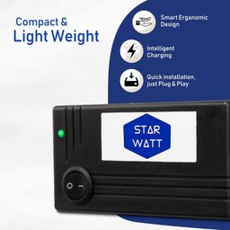 starwatt Mini UPS for 2 Routers | Dual Output 12V ≤ 1A + 12V ≤ 1A or (One Output 12V ≤ 2A) | Uninterrupted Power Backup for All Brand Wi-Fi Router + ONU/Modem + Router Setup | 3-6 Hours Backup image 3