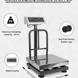 MONET Platform Weighing Scale | Weight Limit 200kg With 20g Accuracy | Green Display Light | For Commercial And Industrial Use image 3