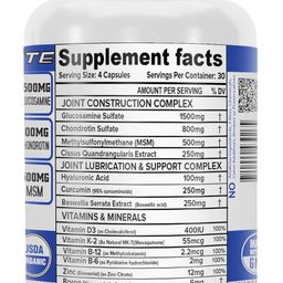 Nutrija Joint Support - COMPLETE JOINT SUPPORT FORMULA POWERED BY 14 SCIENCE BASED INGREDIENTS - 120 Capsules image 2