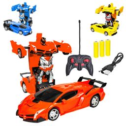 VGRASSP 2 in 1 Remote Control Model Car Converting Robot Toy for Kids - Color and Design as per Stock image 1