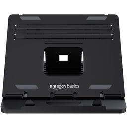 amazon basics Adjustable Laptop Riser Stand | Wide Compatibility | Multiple Adjustable Angles | Ventilated & Secure Design image 3