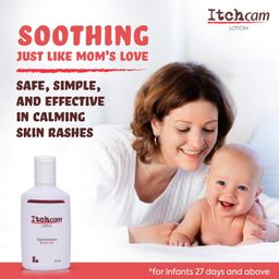 Itchcam Lotion for Fast & Safe Itch Relief for Diaper Rash & Skin Rash for Infants 27 Days+, with Witch Hazel & Calamine, Soothes & Hydrates with Emollients & Moisturizers image 3