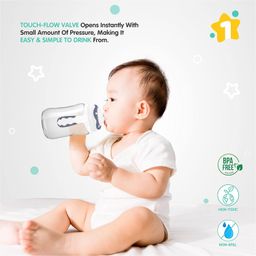 1ST STEP 220ml TRITAN Non-Spill Interchangeable Sipper/Sippy Cup with Soft Silicone Spout and Straw image 4