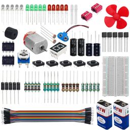 Electrobot Starter Kit (70 ITEMS) 20+ DIY Projects with Electronics Components Breadboard, LEDs, Resistors, Switches etc image 1