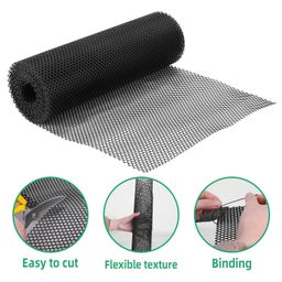 mahira polyglobal llp MAHIRA UV Stabilized Virgin HDPE Tree Guard Net Anti Bird Net Garden Fencing Net PVC Virgin HDPE 4 Feet Height X 5 Feet Length Black with 1 Cutter and 50 PVC Tags Tie Locks 4 X 5 FT image 5