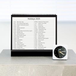 AccuPrints 2025 -Size 5.8 by 8.2 inch Offices Desk Calendar Large Dates with Space for Marks/Notes-Blacl Color image 2