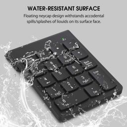 aargo tech Wireless Numeric Keypad 18Keys Portable Number Numpad with 2.4G for Laptop Computer PC Desktop- Black image 3