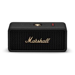 Marshall Emberton III Compact Portable Bluetooth Speaker with 32+ Hours of Playtime, (360° Sound), Dust & Waterproof (IP67) – Black & Brass. image 1