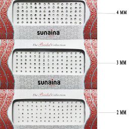 Sunaina Bridal Collection Mix Size Silver Stone Bindis for Women [SBCSS101] image 2