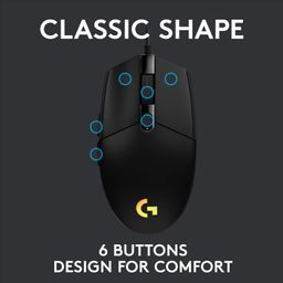 logitech g Logitech G102 USB Light Sync Gaming Mouse with Customizable RGB Lighting, 6 Programmable Buttons, Gaming Grade Sensor, 8K DPI Tracking, 16.8mn Color, Light Weight - Black image 4