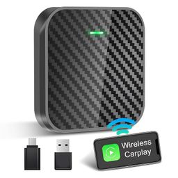 Roinvou Wireless CarPlay Adapter, Upgraded Plug & Play Dongle for iPhone with 2.4 & 5.8G Hz Dual Band WiFi, Easy Installation and Online Updates, Compatible with OEM Wired CarPlay Car Models image 1