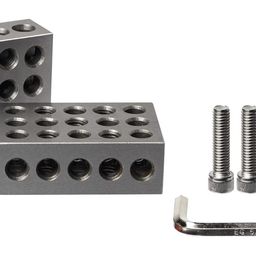 Colton Industrial Tools 10078 | Ultra Precision 1-2-3 Block Set, Set of 2, 23 holes, Socket Cap bolts and hex key included image 1