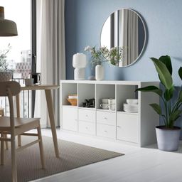 marias kommerce All Media KALLAX Shelving Unit with 4 Inserts, White, 147x77 cm (57 5/8x30 1/8 ") image 5