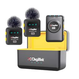 digitek Digitek® DWM-118 Wireless Microphone, 50m Range, Noise Reduction, 7Hr Battery, Plug & Play, C-to-C & C-to-LTC Converter, iOS/Android/DSLR Compatible - for Vlogging/Interview/Video Shooting image 1