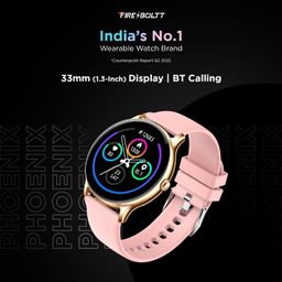 Fire-Boltt Phoenix Smart Watch with Bluetooth Calling 1.3,120+ Sports Modes, 240 * 240 PX High Res with SpO2, Heart Rate Monitoring & IP67 Rating (Gold Pink) image 2