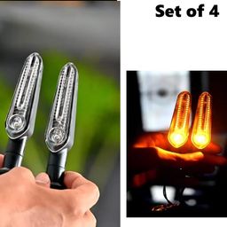 VermsBikers Bike Led Running Indicator LED Indicator For R15M,V4,V3,MT-15,FZ, RayZR, Areox etc universal for bike set of 4 image 2