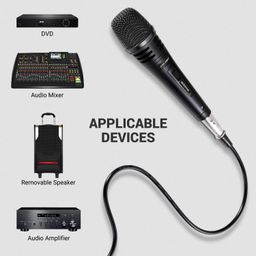 Audio Array AM-C3 XLR to TRS Dynamic Handheld Karaoke Microphone | Premium Metal Built with 3M Cable | Singing, Public Meetings, Studio Recording, Live Show, Party, Church, Wedding image 5