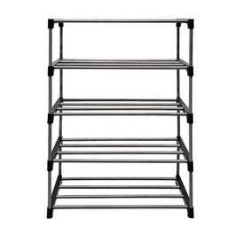 lotspek 5 Tier Shoe Rack Sturdy Shoe Organizer for 15+ Pairs,Space-Saving Storage for Entryway & Closet Shoe Rack Modern Shoe Stand with Open Shelves, Ideal for Bedroom & Hallway Stackable image 1