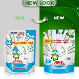 Ariel Matic Liquid Detergent Top Load - 4L | Removes 7 day dried-in Stains in 1 wash inside Washing Machine | Now at Price of Powders | Amazing Fragrance | Protects Colours | Dissolves Faster image 2