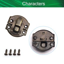Yinpecly Toggle Catch Lock 1.14'' x 1.02'' (LxW) Retro Decorative Hasp for Suitcase Chest Trunk Latch Clasp, Bronze 4pcs image 3