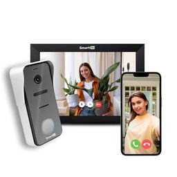 SmartiQo Video Door Phone, Digital Home Security Intercom System | Dual Way Intercom | External Power DC 12V image 1