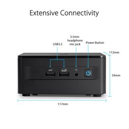 ASUS NUC 13 Pro RNUC13ANHI300000I Barebone System - Mini PC - 13th Gen Intel Core™ i3-1315U Processor, DDR4 image 2