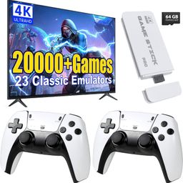 ssr Wireless Video Games for TV Gaming Retro Gaming Console with Game Stick HD Game Plug & Play TV Video Game Set for 2 Player with 20,000 Games 2.4G Video Games for Kids image 1