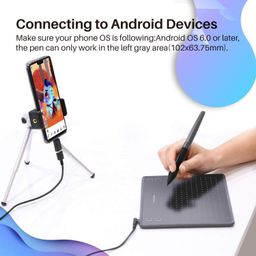 HUION HS64 Graphics Drawing Tablet Battery-Free Stylus Android Windows macOS with 6.3 x 4 inch Working Area Pen Tablet for Linux, Mac, Windows PC and Android (HS64, 6.3 x 4 inch) image 2