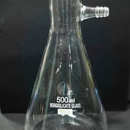 ICHEM BOROSILICATE GLASS FILTRATION FLASK 500ML CAPACITY. image 1