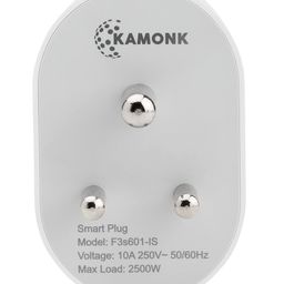 Kamonk Smart Plug 10A, Wi-Fi Enabled, Energy Monitoring, for Low Power Appliances (Mobile & Laptop Chargers, Kettle, TV, etc.), Compatible with Alexa & Google Assistant, Add Shortcuts to Siri & Kamonk App (White) image 5