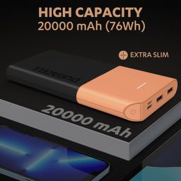 Duracell 20000 MAH Slimmest Power Bank with 1 Type C PD and 2 USB A Port, 22.5W Fast Charging Portable Charger to Charges 3 Devices Simultaneously for iPhones, Android Phones, Smart Watches & More image 2