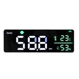 Akozon Wall Hanging Sound Level Meter with Large 11 Inch LED Display, Multifunctional Noise Temperature Humidity Meter for Indoor and Outdoor Use - image 1