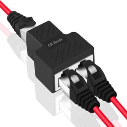 GR Deals RJ45 Splitter, Ethernet Splitter, RJ45 Splitter Adapter LAN Network Internet Splitter 1 to 2, Ethernet Cable &LAN Internet Splitter for Cat5 Cat5e Cat6 Cat 7. (Pack of 1) image 2