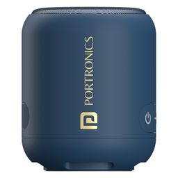 Portronics SoundDrum 1 12W TWS Portable Bluetooth Speaker with Powerful Bass, Bluetooth 5.3V, 360° Surround Sound, USB Drive in, Type C Fast Charging(Blue) image 1