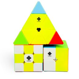 Cubelelo Drift 2x2, 3x3 & Pyraminx Cube Combo (Stickerless) | Ideal for Kids Above 3 4 5 6 Years Old Boys Girls | 3 in 1 Speedcube Gift Set | High Speed Puzzle 3x3x3 2x2x2 Pyramid Triangle image 5