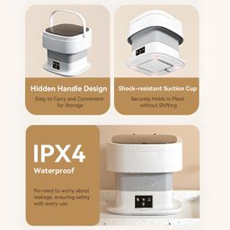 SeMi AuToMaTiC pOrTaBlE MiNiWaShInG MaChInE, 11L cApAcItY MiNi wAsHiNg mAcHiNe FoLdAbLe wAsHeR wItH 3 DeEp cLeAnInG MoDeS FoR UnDeRwEaR image 5