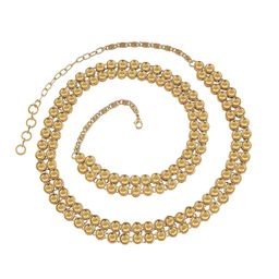 i jewels 18K Gold Plated Traditional Ethnic Round Kundan Studded Adjustable Kamarband/Belly Chain/Kandora/Wait Belt For Women (B016FL) image 1