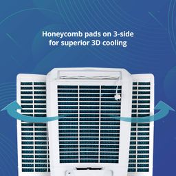 Symphony Storm 70 XL Desert Tower Air Cooler 70-litres with Multistage Air Purification, Powerful Fan, 3-Side Honeycomb Pads, Automatic Vertical Swing & Low Power Consumption (White) image 4