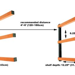 KASTFORCE KF1004 Lumber Storage Rack 3-Level System 110lbs per Level with Durable Sheet Metal Screws, Wood Rack, Workshop Rack image 2