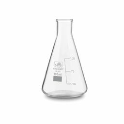 bello naturals feel better everyday Bello Borosilicate Glass 3.3 Round Bottom Boiling Flask 100 ml & Conical Flask 100 ml of 2 for school collage chemistry lab laboratory image 3
