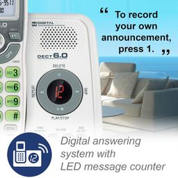 VTech Cordless Answering System with Caller Id/Call Waiting, Model Cs6124, LCD, Pack of 1 image 2