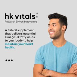 HealthKart HK Vitals Fish Oil For Men And Women (60 Capsules) | 1000mg Omega 3 with 180mg EPA & 120mg DHA | For Brain, Heart, Eyes, and Joints Health image 5