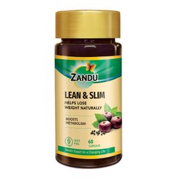 Zandu Lean & Slim | Enriched With The Goodness Of 6 Herbs To Help You In Weight Loss Journey | Acts As A Metabolism Booster & Supports Weight Management, (60 Caps), Pack of 1 image 1