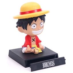 AUGEN Super Hero Monkey D Luffy Action Figure Limited Edition One Piece Bobblehead with Mobile Holder for Car Dashboard, Office Desk & Study Table (Pack of 1) image 2