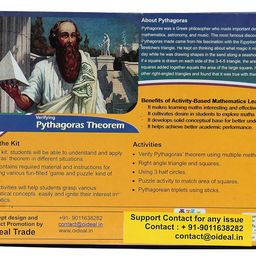 kutuhal Pythagoras Theorem and Right Angle Triangle Property Puzzle and Board Game Like Activity DIY Kit Innovative Math Made Easy Series Educational Gift School Project image 2