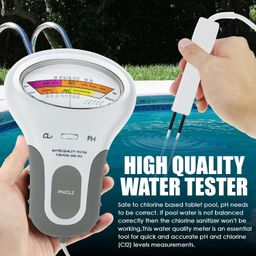 tekcoplus 2 in 1 Water Quality Tester - Dual Scale PH and Chlorine Level CL2 Meter for Swimming Pools, Hydroponics, Spas, Drinking Water Analysis Monitor - PH Chlorine Test Kit image 4