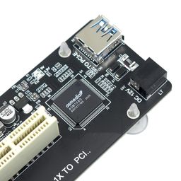 trotwei blue PCIe to PCI Adapter Card,PCI Express x1 to PCI Converter,PCI-e Extender Card with USB3.0 Cable for Desktop Sound Card image 5